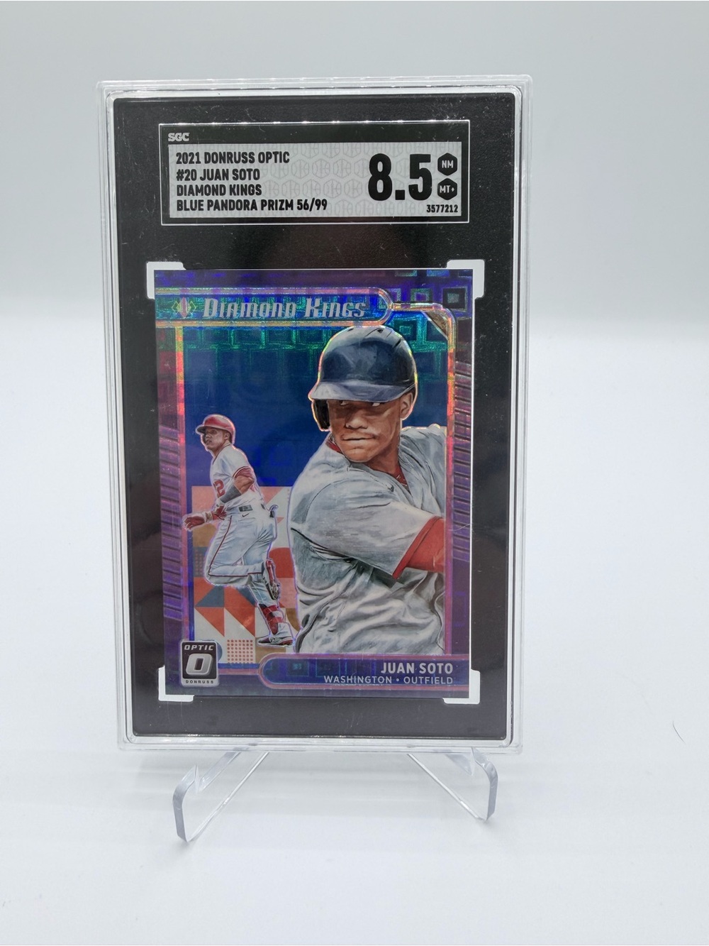 Panini Holographic Blue Purple Juan Soto Diamond Kings Card